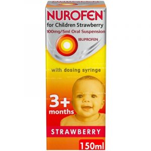 NUROFEN FOR CHILDREN 100MG 5ML STRW SYR PH ONLY 150ML (CASE SIZE 12) (150ML)